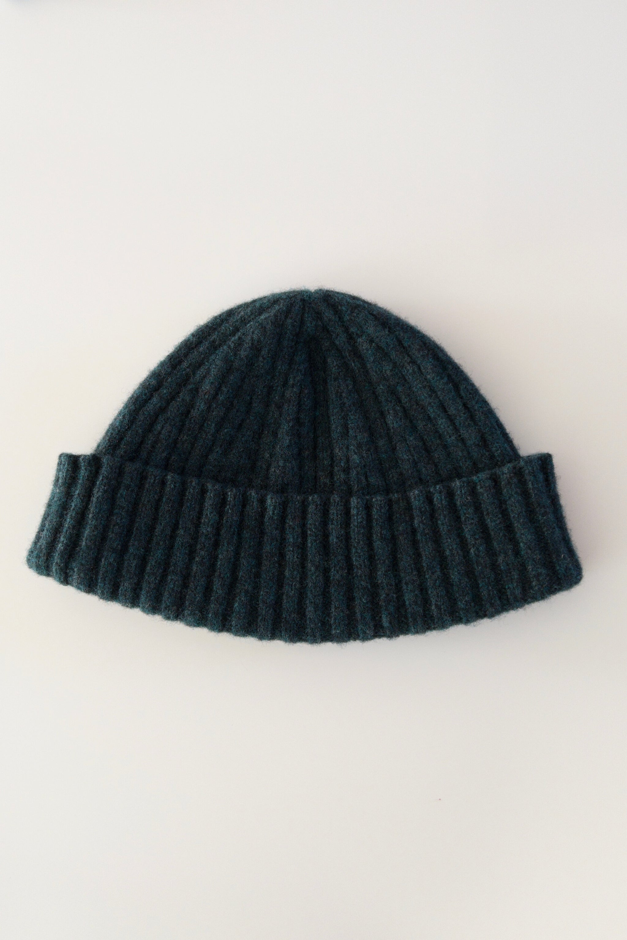 Benmore Beanie Lambswool Hat in Midnight Forest | Scottish